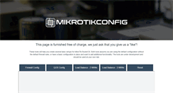 Desktop Screenshot of mikrotikconfig.com